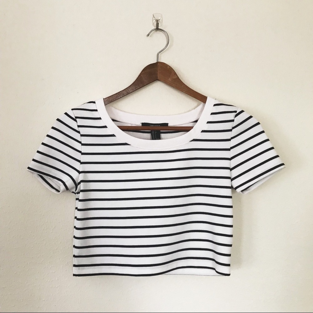 Black & White Striped Crop Top | Wardrobe Basics